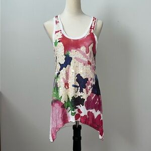 Chelsea & Violet Beige Sequin Tunic Tank Top/Dress